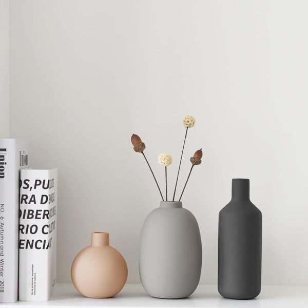 Ceramic Modern Farmhouse Vase, Neutral Small for T... - Image 5
