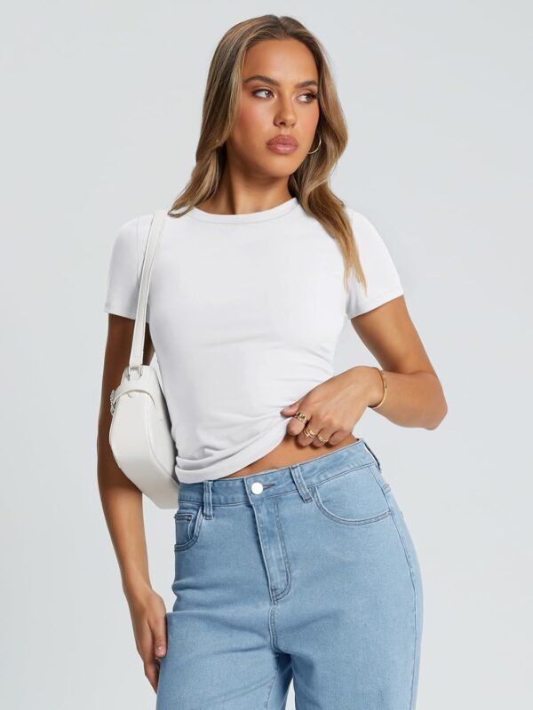 Trendy Queen Womens Basic T Shirts Summer Tops 202... - Image 6