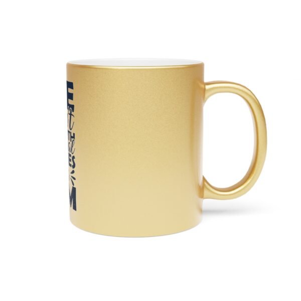 No Alarm Clock, No Boss, No Problem Stylish Metallic Mug with Motivational Quote for Coffee Lovers, Gift for Friends, Home Office Decor, No Alarm Clocks No Boss No Problem - Image 8