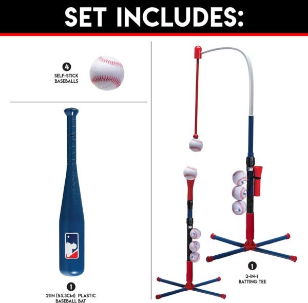 Franklin Sports Grow-with-Me Kids Baseball Batting... - Image 3
