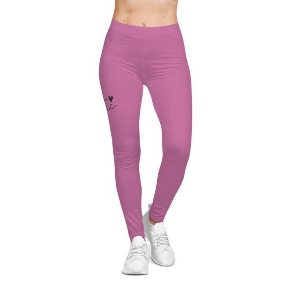 Authentic With Love Symbol Legging | Stylish Women's AOP Fitness Pants, Casual Wear, Workout Gear, Athletic Leggings, Gift for Sisters - Image 3