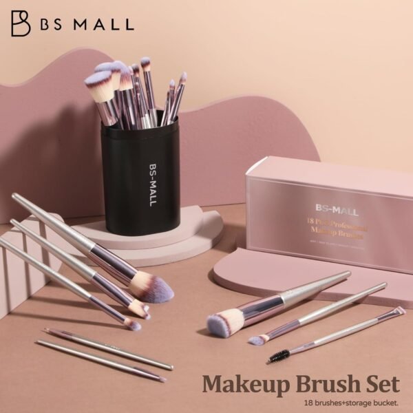 BS-MALL Makeup Brush Set 18 Pcs Premium Synthetic ... - Image 7