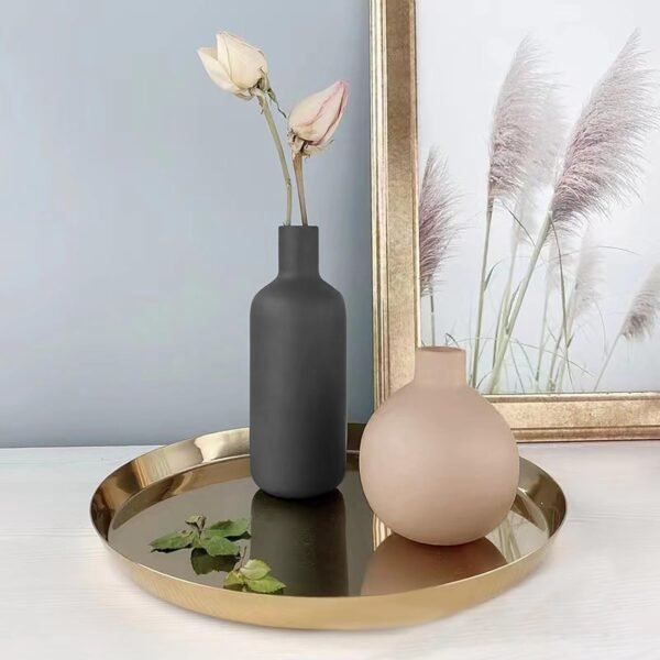 Ceramic Modern Farmhouse Vase, Neutral Small for T... - Image 3