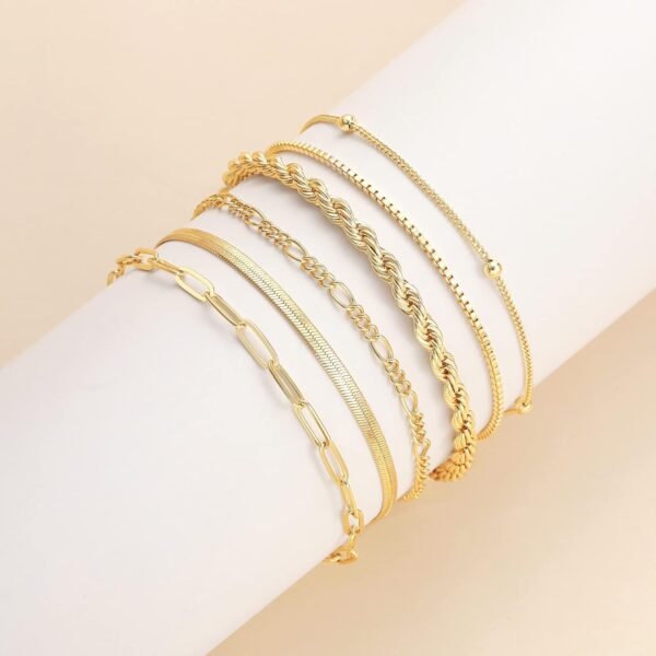 DEARMAY Gold Bracelets for Women Waterproof, 14K R... - Image 7