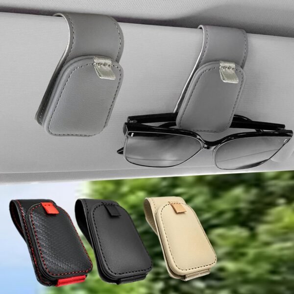 Sunglass Holder for Car, 2 Pack Car Sunglass Holde... - Image 2
