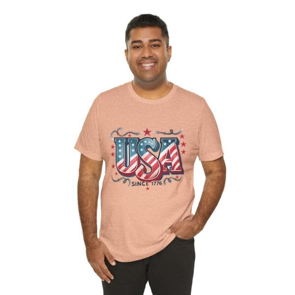 USA Patriotic Tee, Unisex Short Sleeve Shirt for Independence Day, 4th of July Gift, American Pride Apparel, Casual Summer Top - Image 59