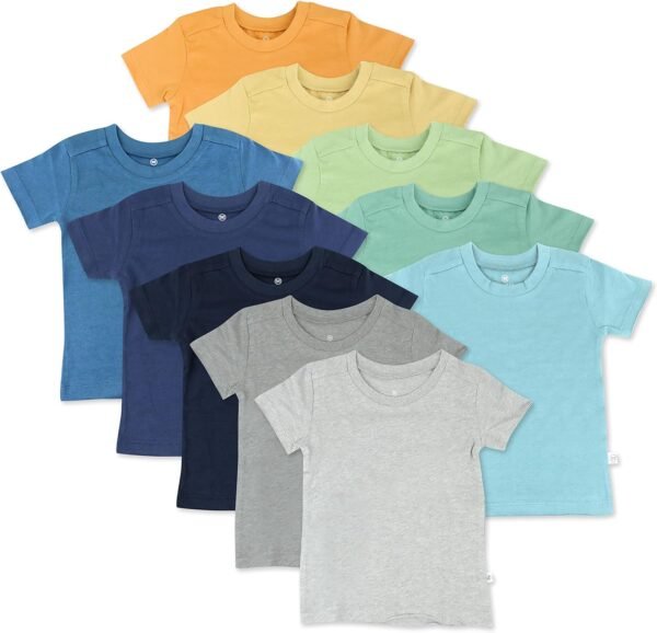 HonestBaby 10-Pack Short Sleeve T-shirts 100% Orga... - Image 2