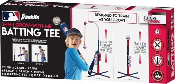 Franklin Sports Grow-with-Me Kids Baseball Batting... - Image 11