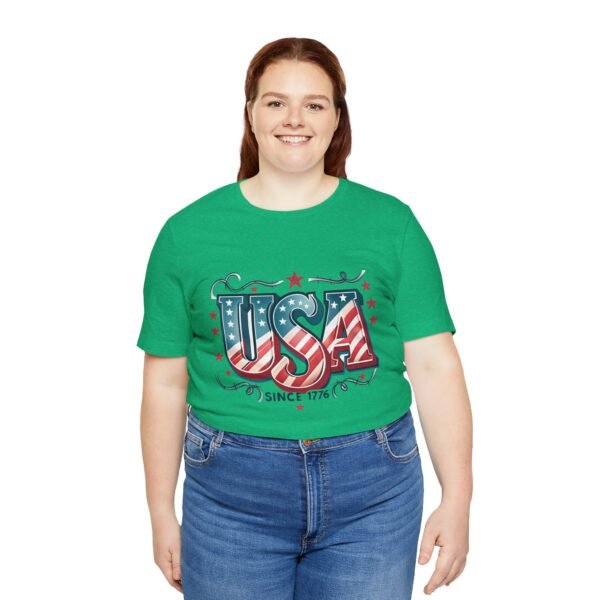 USA Patriotic Tee, Unisex Short Sleeve Shirt for Independence Day, 4th of July Gift, American Pride Apparel, Casual Summer Top - Image 5
