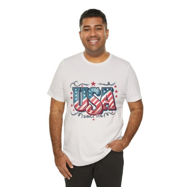 USA Patriotic Tee, Unisex Short Sleeve Shirt for Independence Day, 4th of July Gift, American Pride Apparel, Casual Summer Top - Image 27