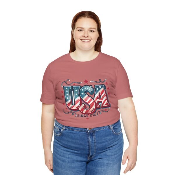 USA Patriotic Tee, Unisex Short Sleeve Shirt for Independence Day, 4th of July Gift, American Pride Apparel, Casual Summer Top - Image 52