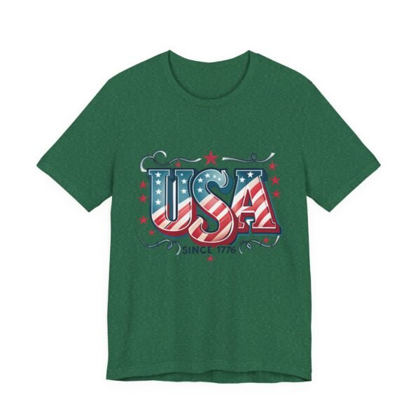USA Patriotic Tee, Unisex Short Sleeve Shirt for Independence Day, 4th of July Gift, American Pride Apparel, Casual Summer Top - Image 68