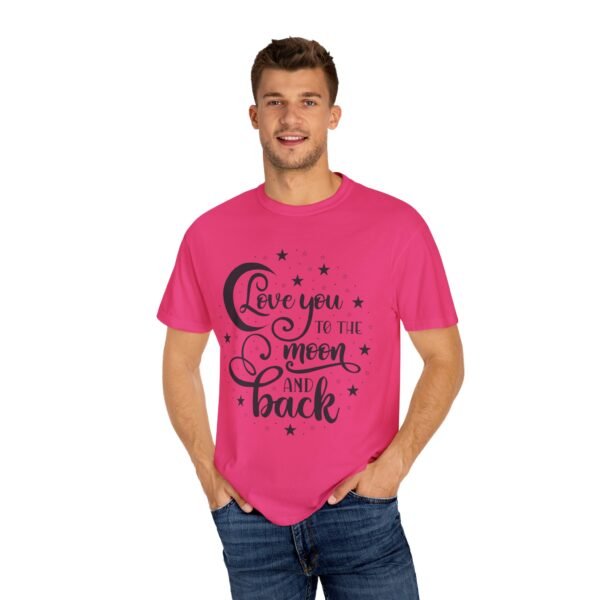 Love You to the Moon and Back Unisex T-Shirt | Cute Gift for Him/Her, Relaxed Fit Tee, Relationship Gift, Gift for Parents, Couple's Shirt - Image 84