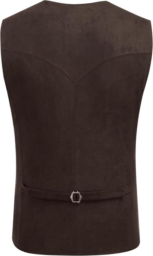 COOFANDY Men's Suede Leather Vest Cowboy Western W... - Image 5