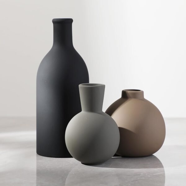 Ceramic Vase Set of 3, Vases Home Decor Rustic Far... - Image 2