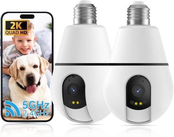 2K Light Bulb Security Camera 5G&2.4Ghz WiFi Secur... - Image 2