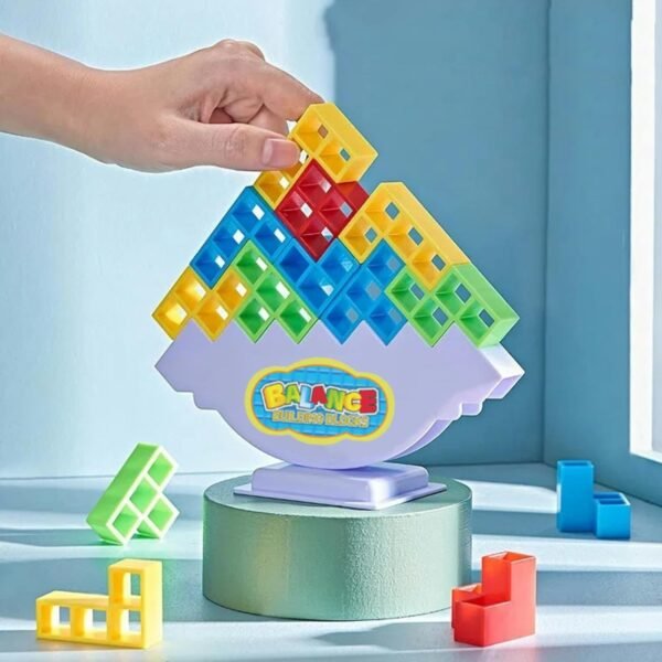 48Pcs Tower Stack Game, Tetra Tower Balance Stacki... - Image 2