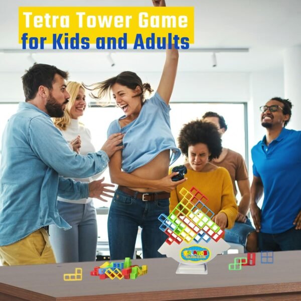 48Pcs Tower Stack Game, Tetra Tower Balance Stacki... - Image 4