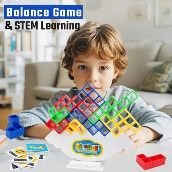 48Pcs Tower Stack Game, Tetra Tower Balance Stacki... - Image 3