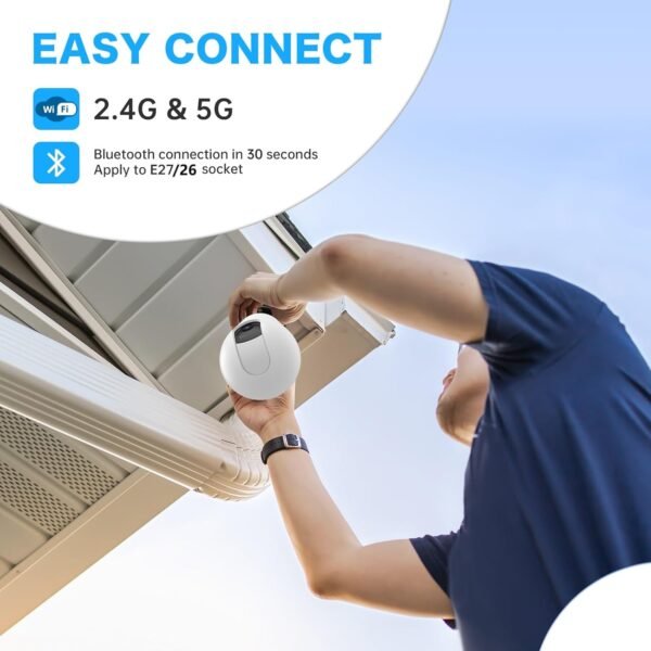 2K Light Bulb Security Camera 5G&2.4Ghz WiFi Secur... - Image 3