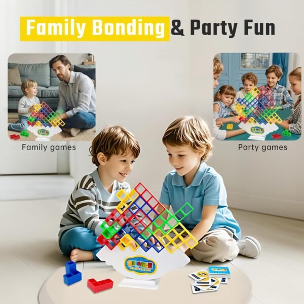 48Pcs Tower Stack Game, Tetra Tower Balance Stacki... - Image 7