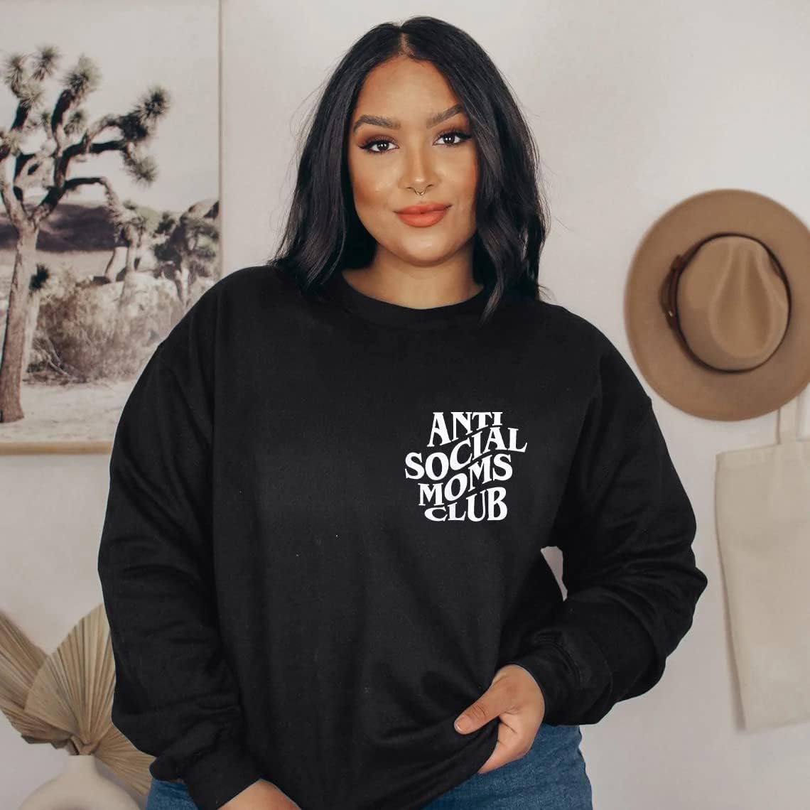 LOTUCY Crewneck Mama Sweatshirt Women Round Neck C... - Image 3