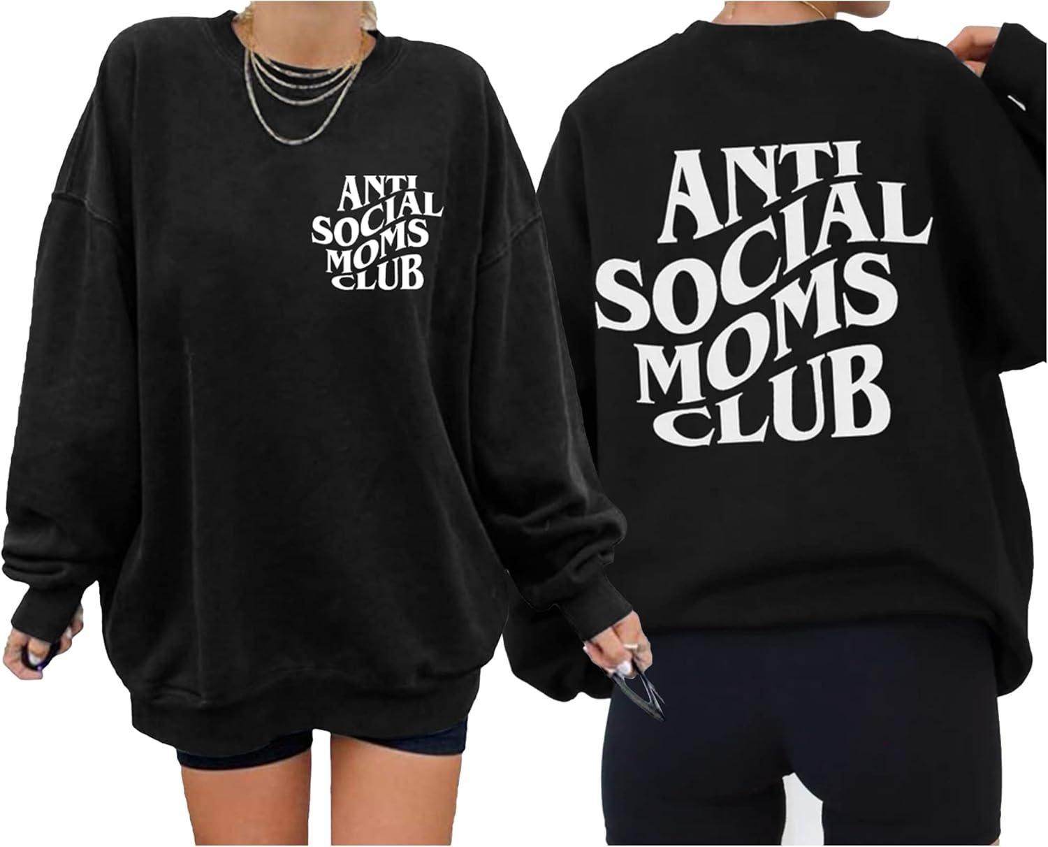 LOTUCY Crewneck Mama Sweatshirt Women Round Neck C... - Image 2