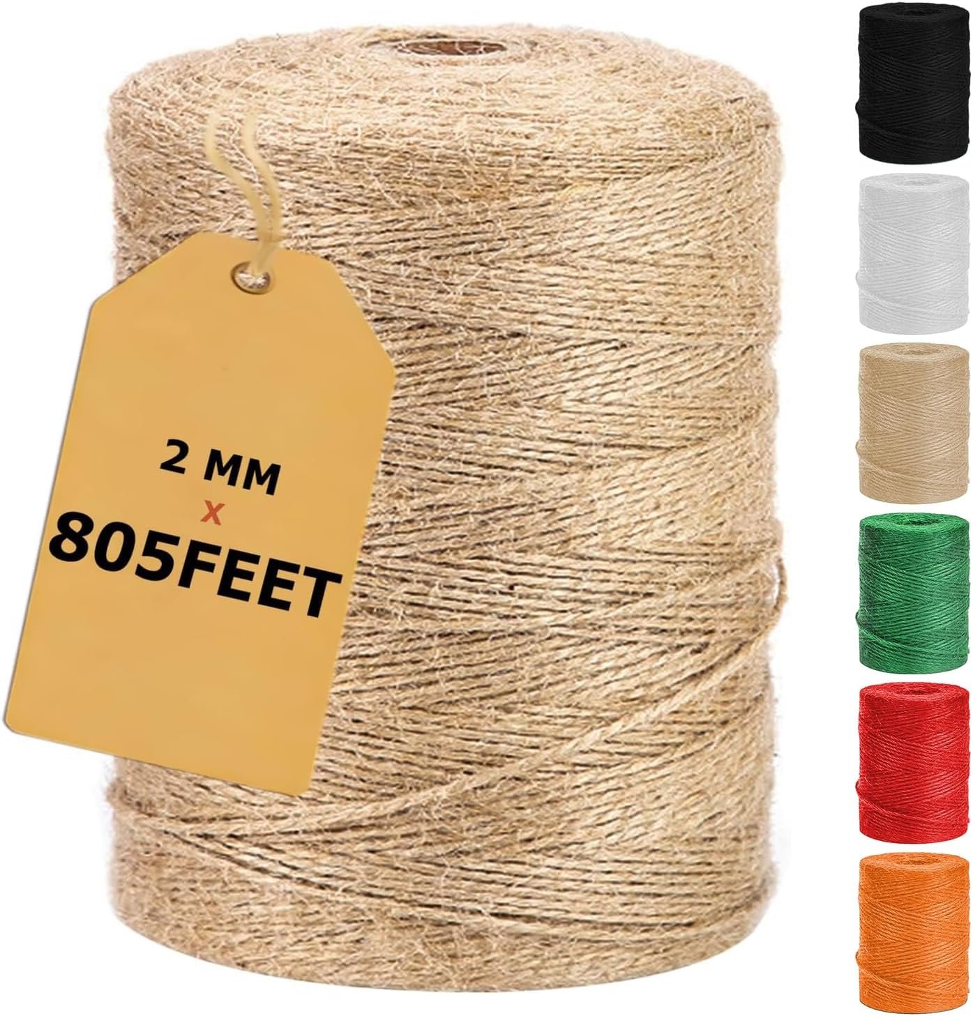 Vanhench 805FT Natural Jute Twine String, Bulk Hem... - Image 2