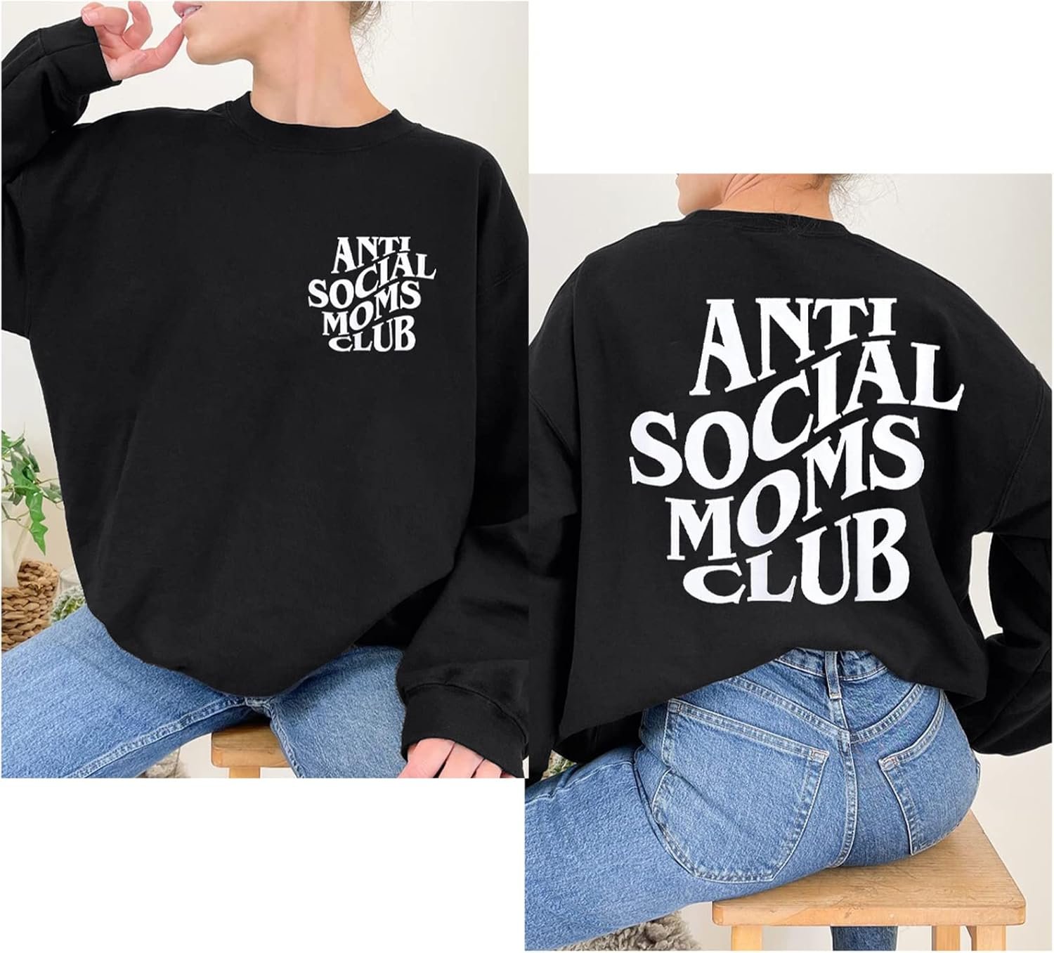 LOTUCY Crewneck Mama Sweatshirt Women Round Neck C... - Image 5