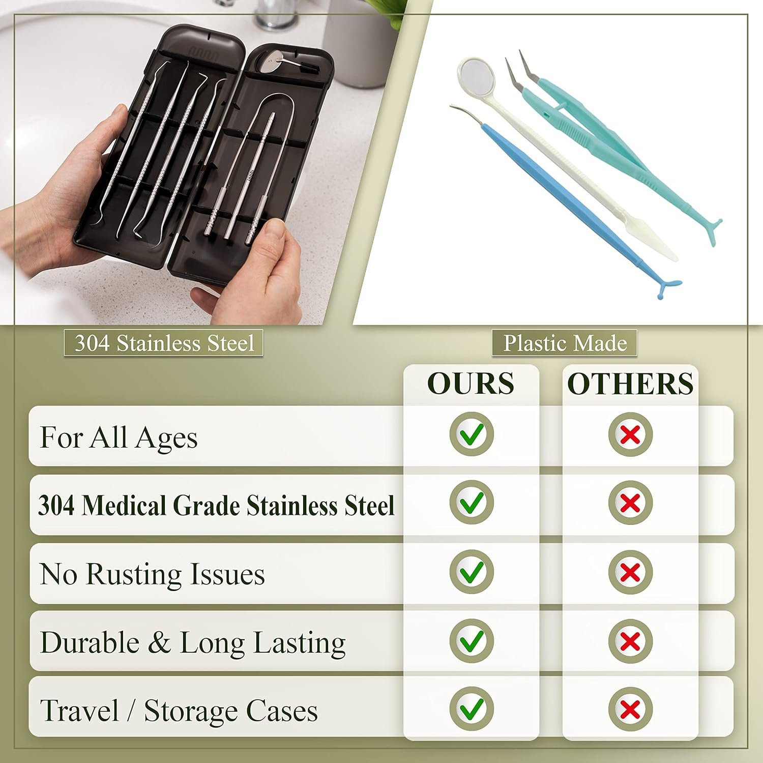 6 Pack Dental Tools Teeth Cleaning Kit, Plaque Tar... - Image 7
