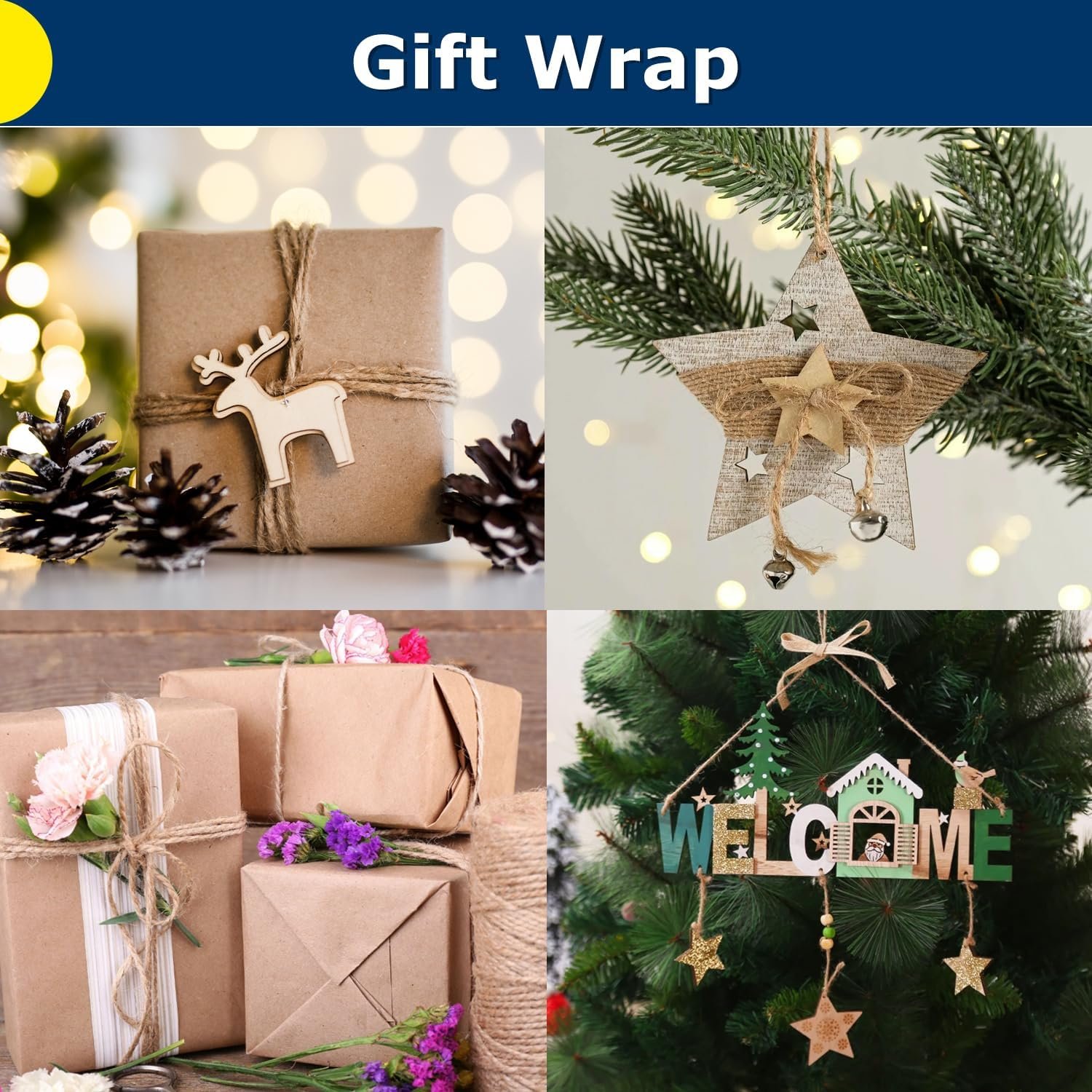 Vanhench 805FT Natural Jute Twine String, Bulk Hem... - Image 6