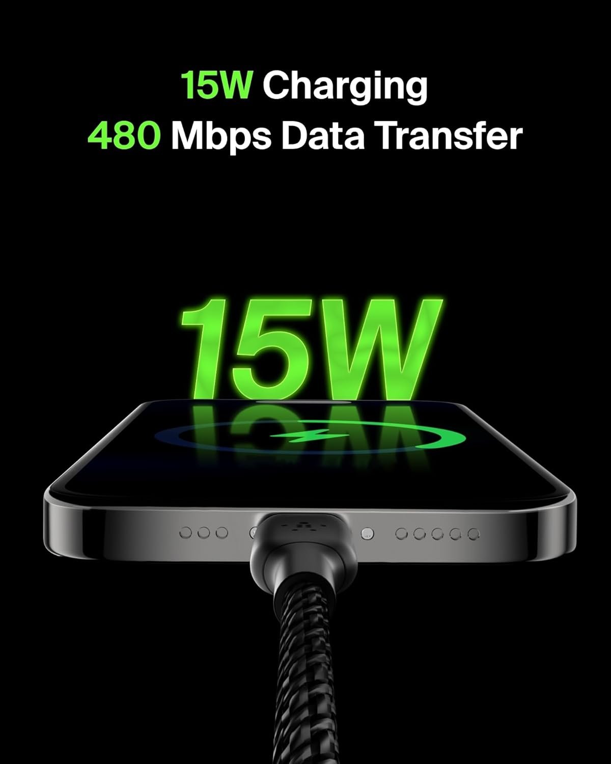 Belkin USB A to USB C Cable, 6.6ft, 15W - Type C C... - Image 3