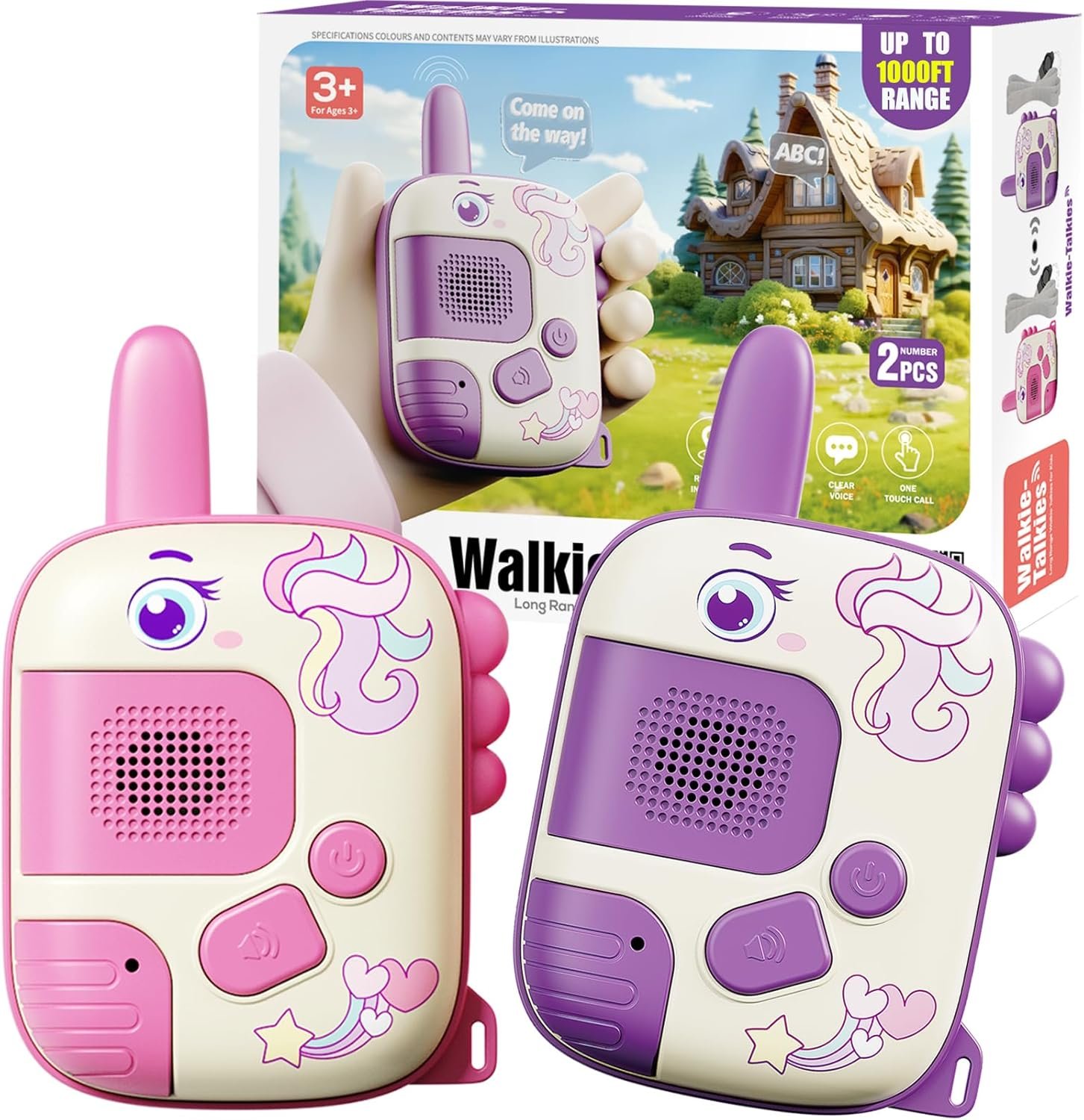 Walkie Talkies Toys for Girls:Unicorn Toys 2 Pack ... - Image 2