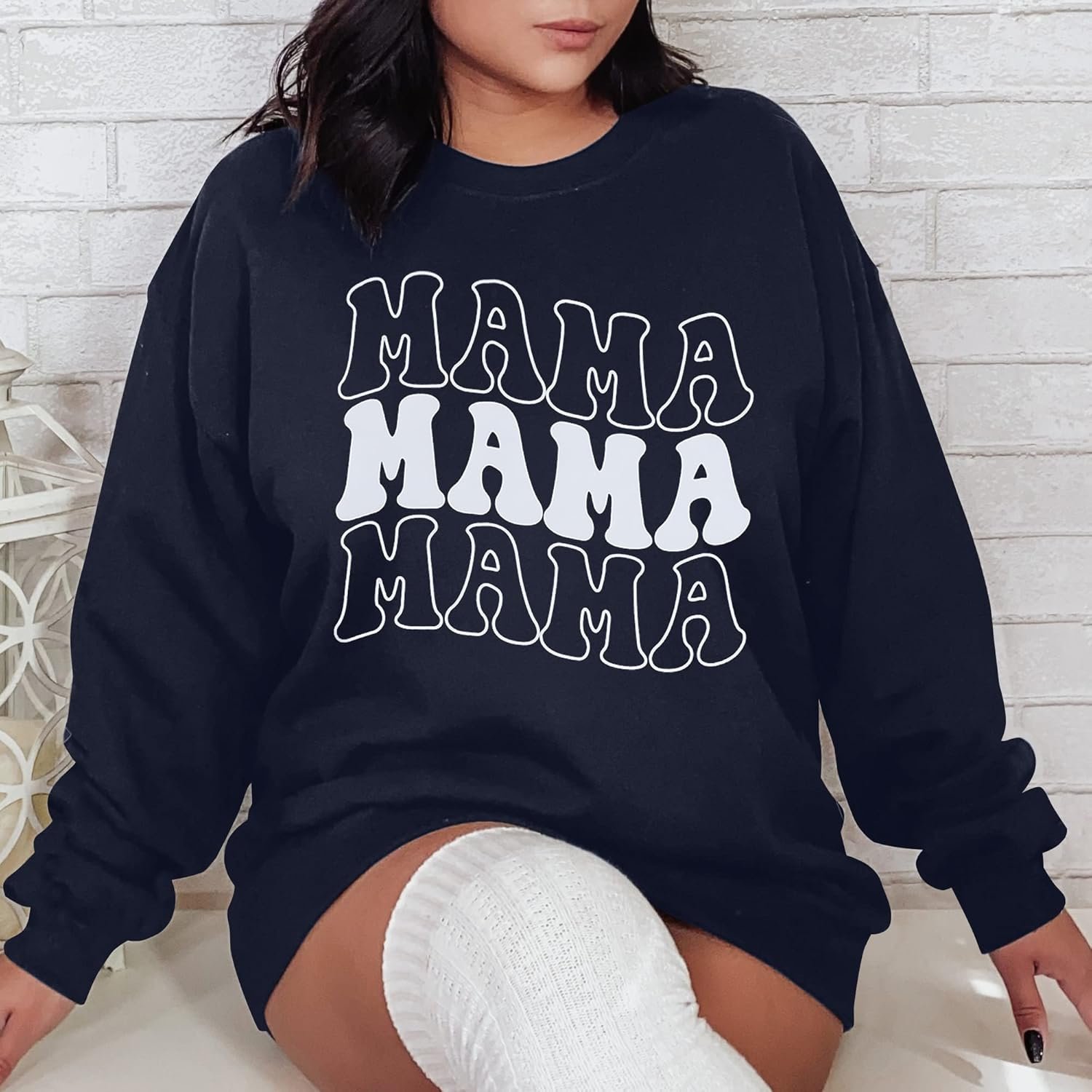 ASTANFY Oversized Mama Sweatshirt Women Mama Mom B... - Image 7
