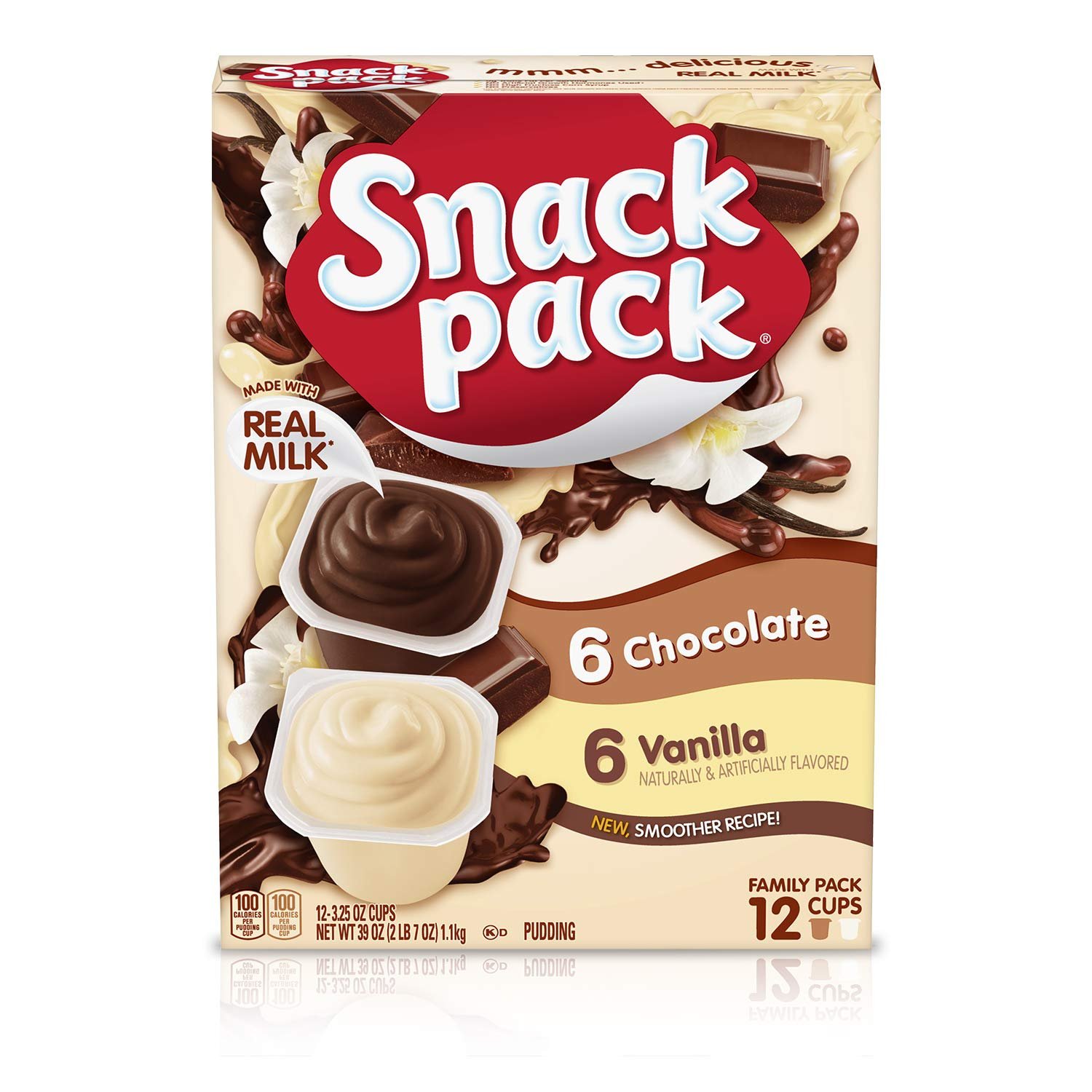 Snack Pack Chocolate and Vanilla Pudding Cups Fami... - Image 2