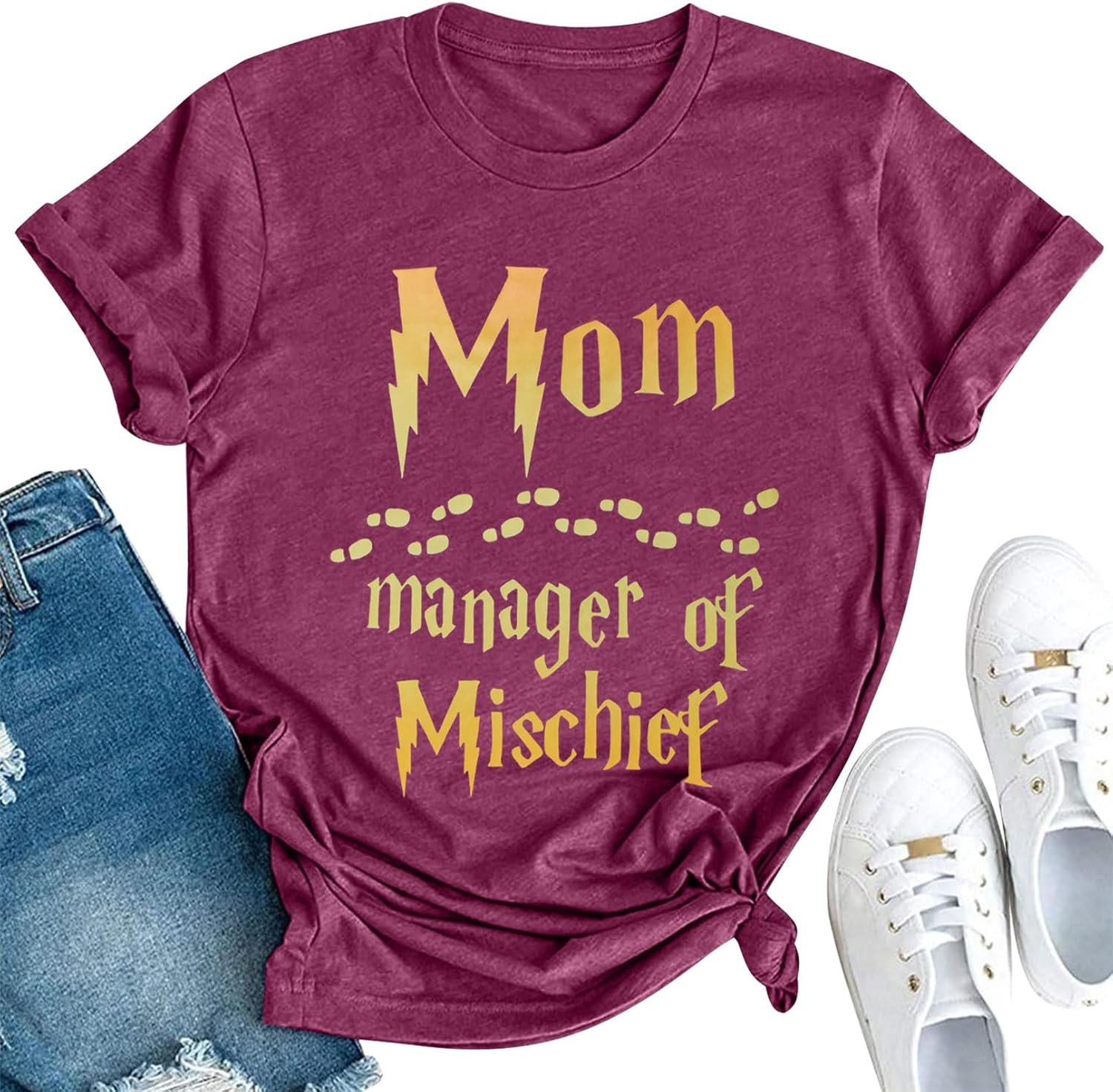 Women Funny Mom T Shirt Manager Shirt Mom Life Tee... - Image 2