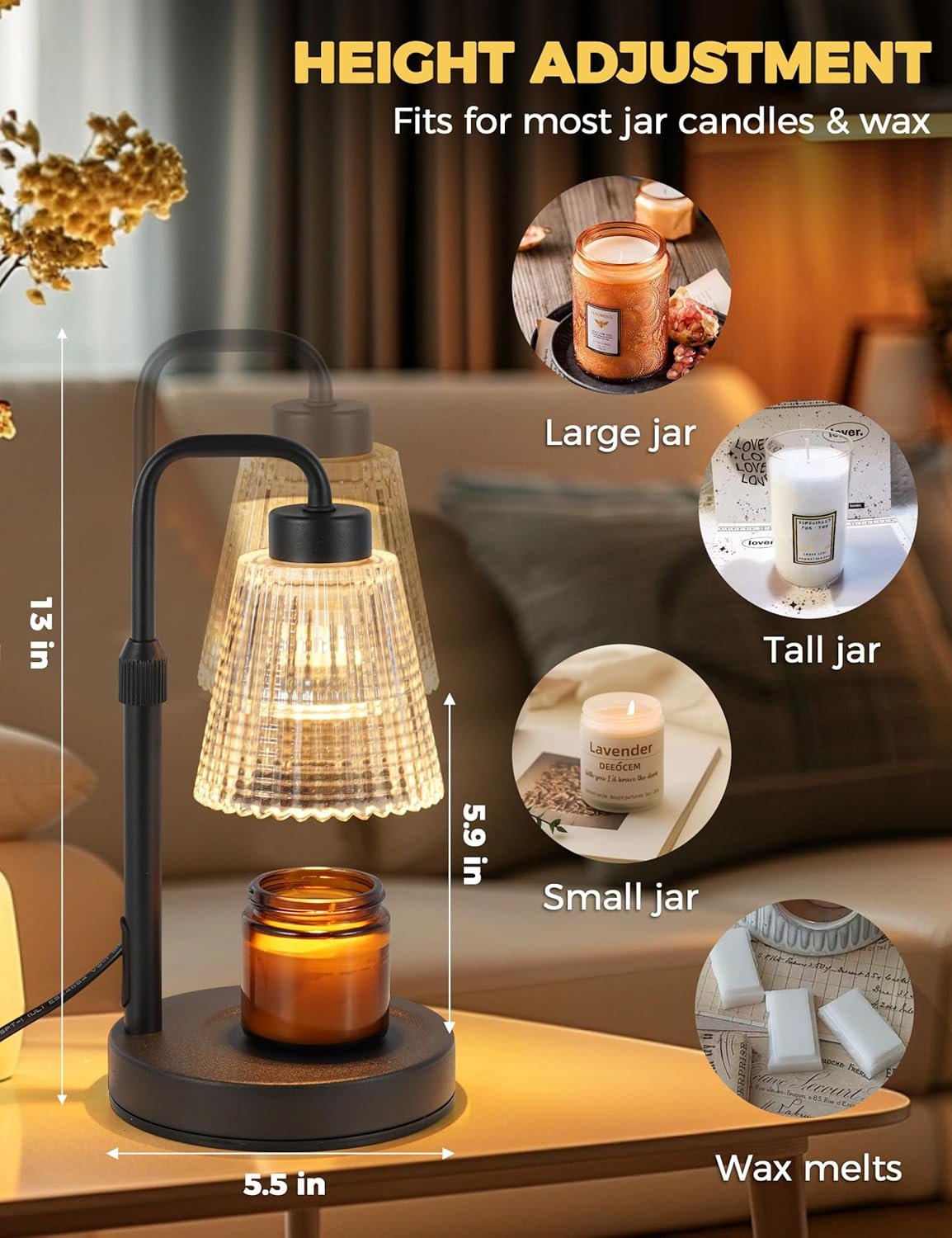 Candle Warmer Lamp with Timer Dimmable, Birthday G... - Image 6