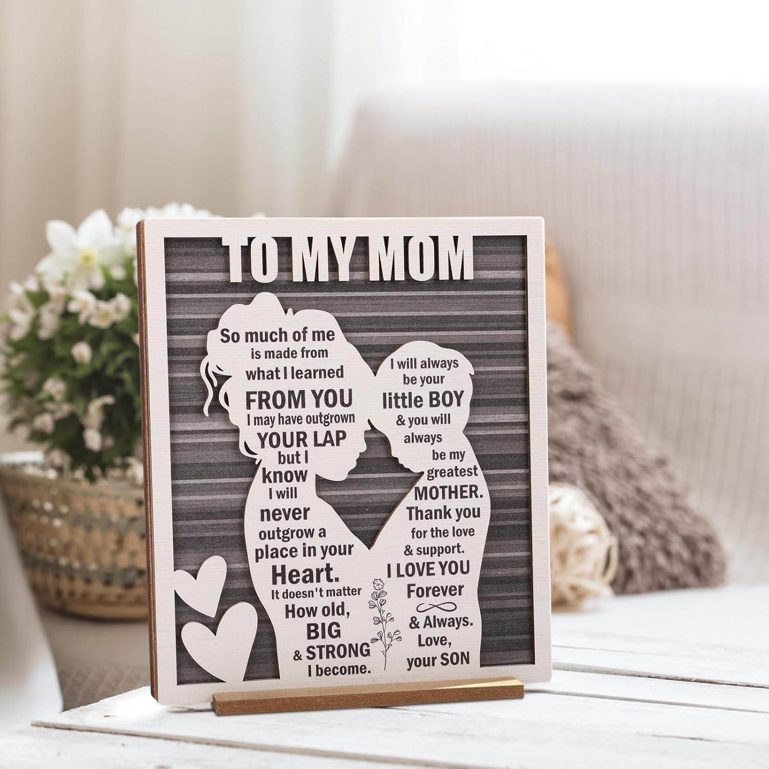 Love Mom Plaque for Mother’s Day, Mama Gift from S... - Image 5