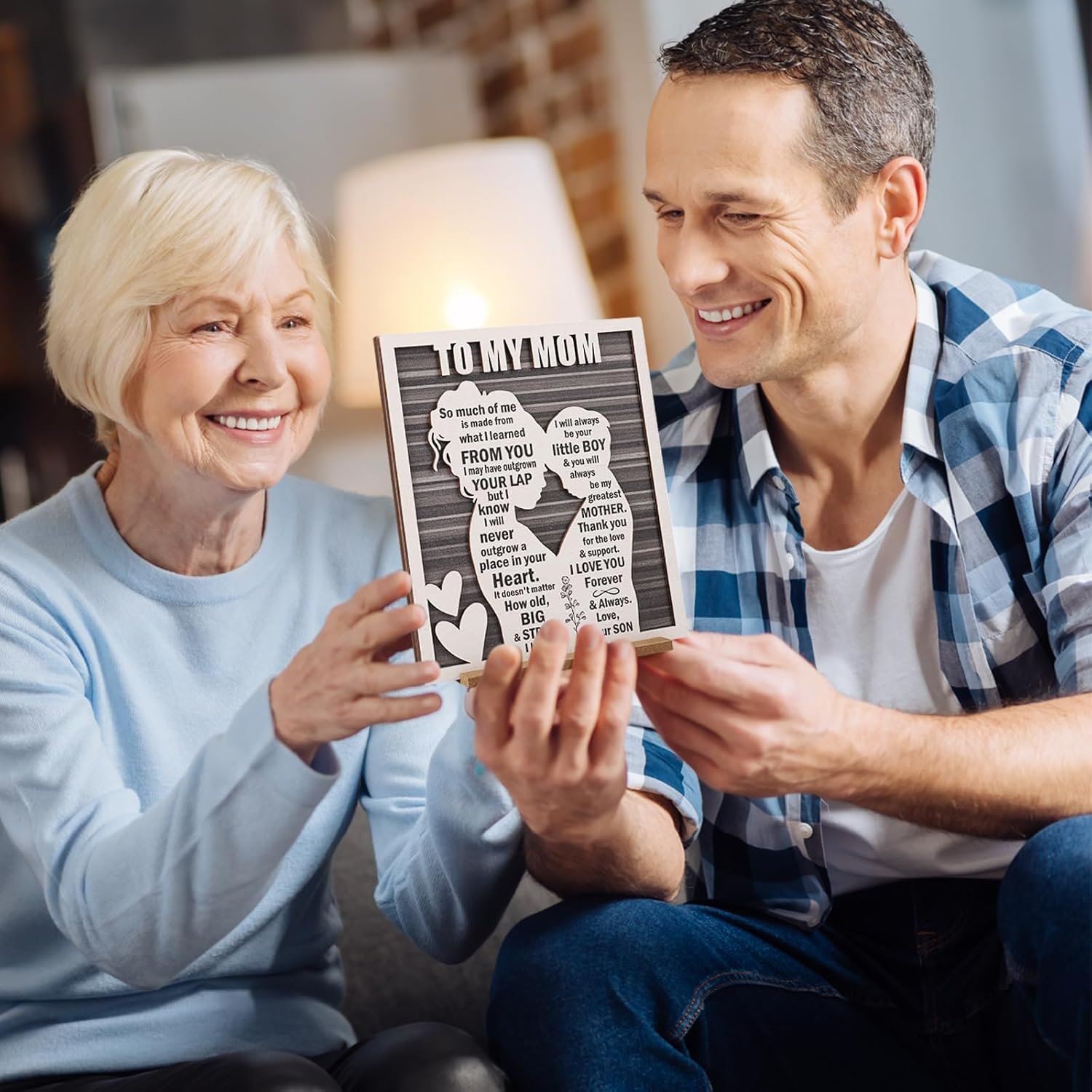 Love Mom Plaque for Mother’s Day, Mama Gift from S... - Image 3