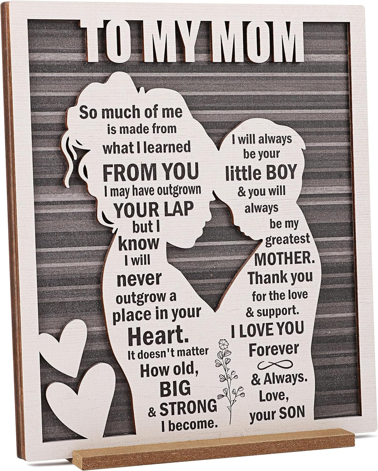 Love Mom Plaque for Mother’s Day, Mama Gift from S... - Image 2